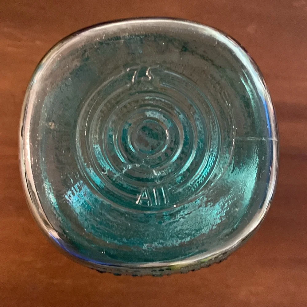 (2) Ball Ideal Bicentennial 1776-1976 Aqua Teal Blue Green Jars A11 and A8 - Picture 5 of 16